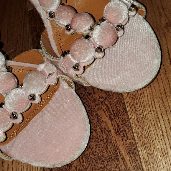 Cape robbin velvet blush pink ankle strap high hee - Picture 2 of 6